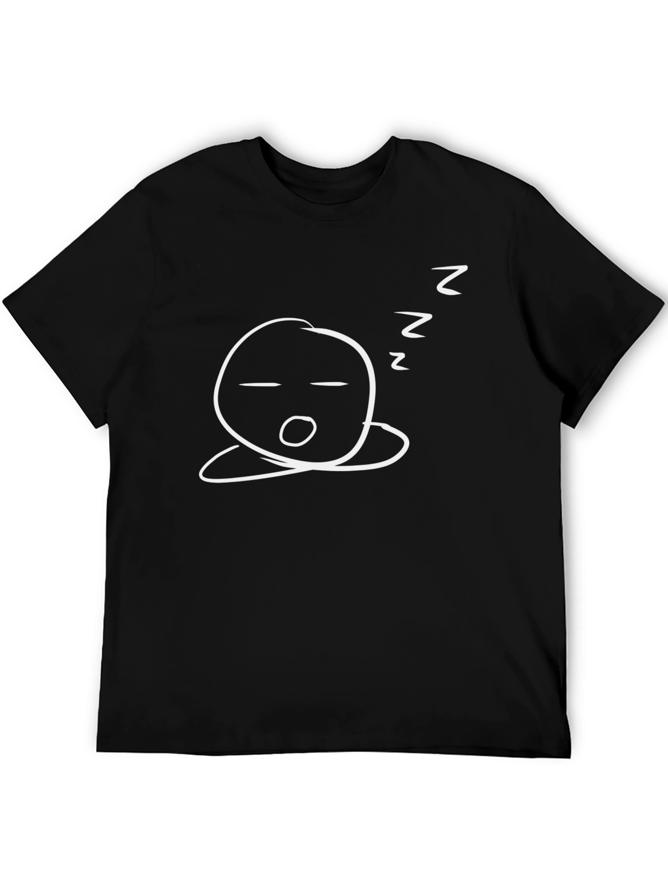 Sleepy Doodle Graphic Tee - Black Cotton Comfort