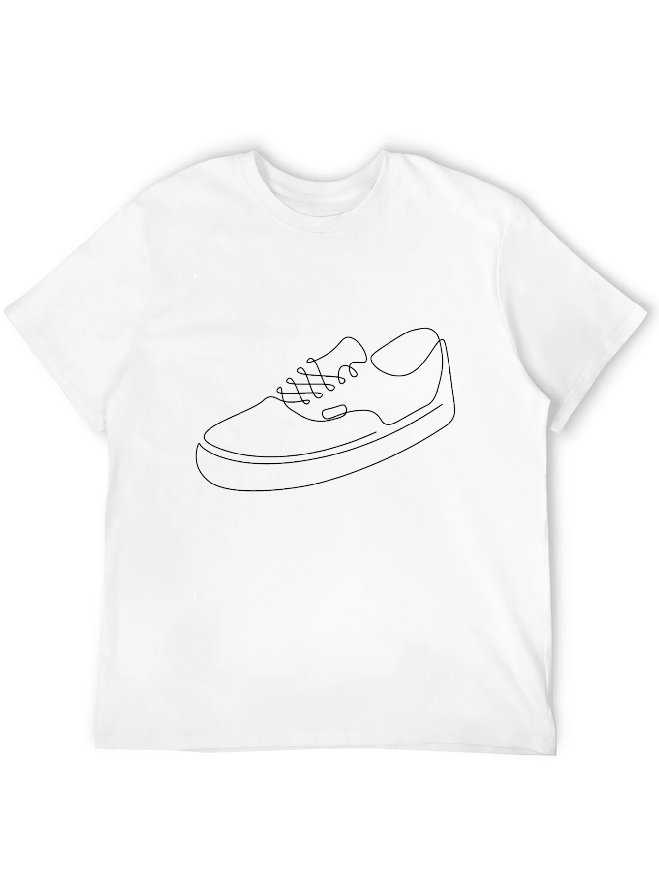 Stylish Black Shoe Outline T-Shirt