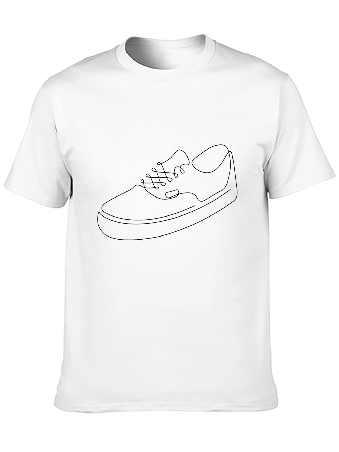 Stylish Black Shoe Outline T-Shirt