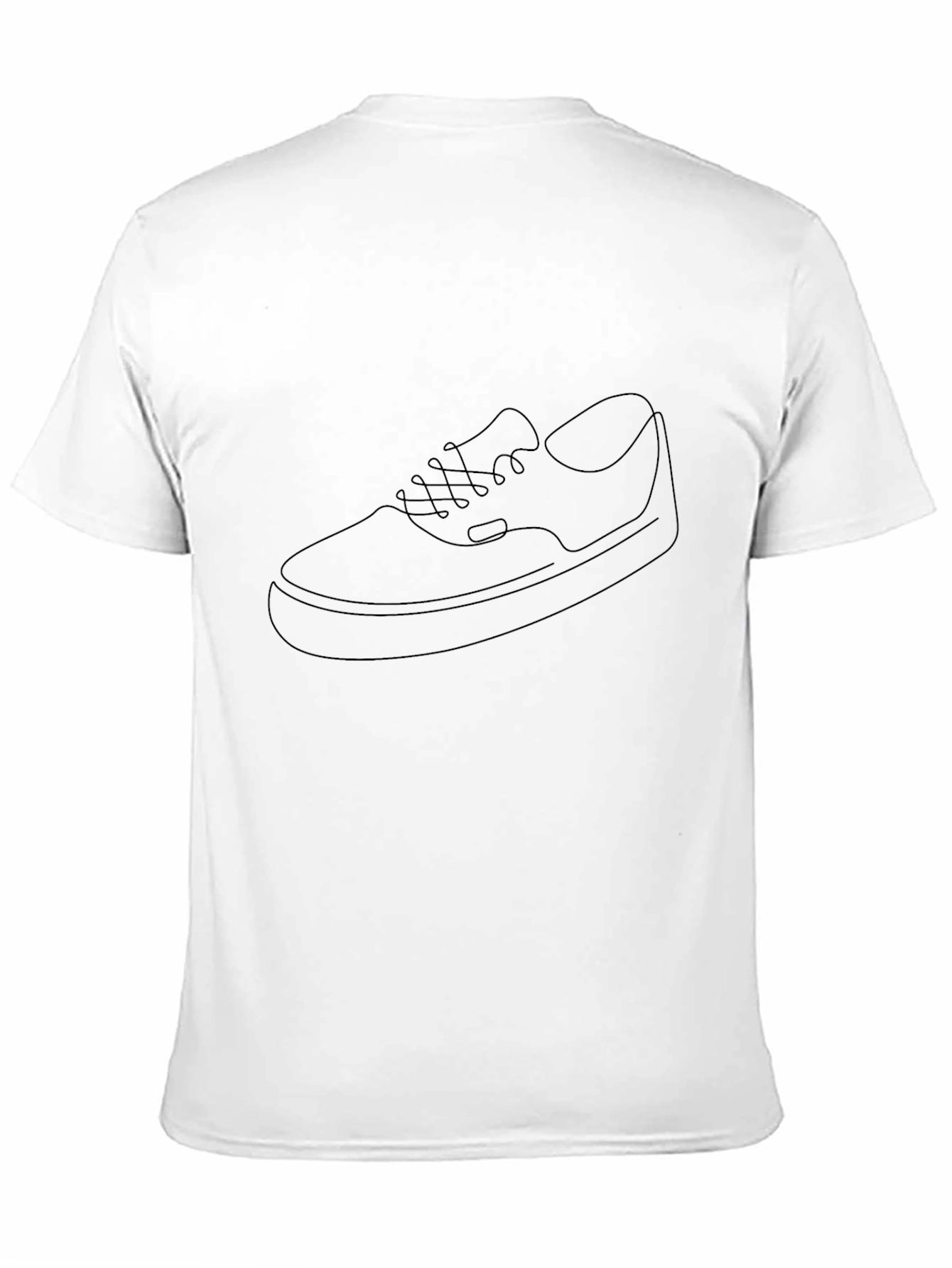 Stylish Black Shoe Outline T-Shirt