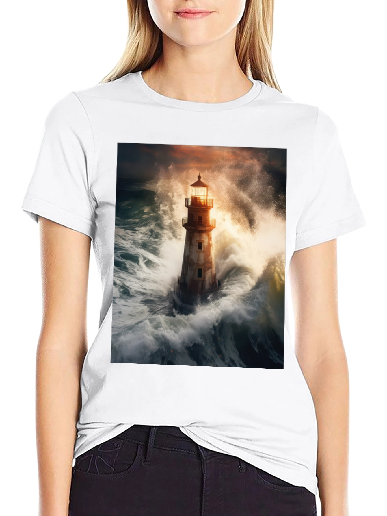 Storm Lighthouse Graphic Tee
