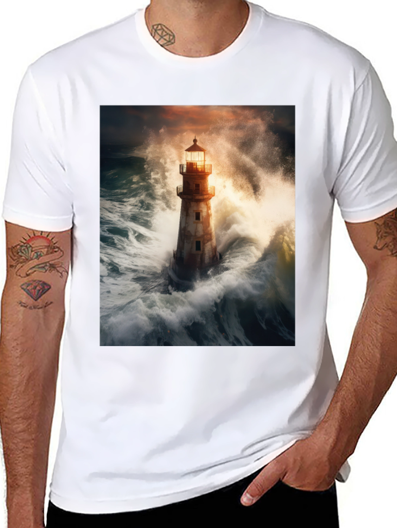 Storm Lighthouse Graphic Tee