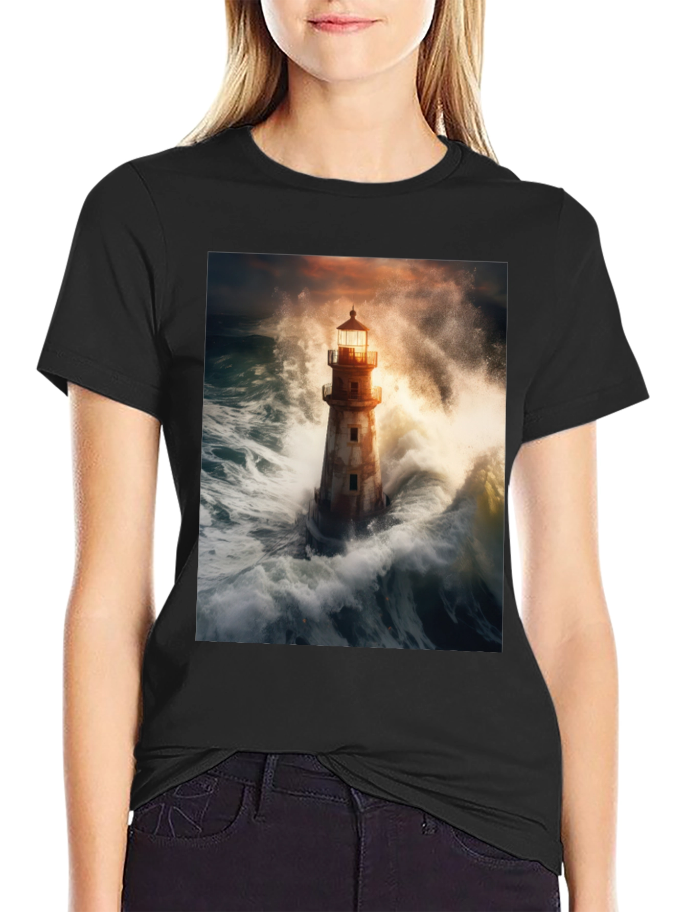 Storm Lighthouse Graphic Tee