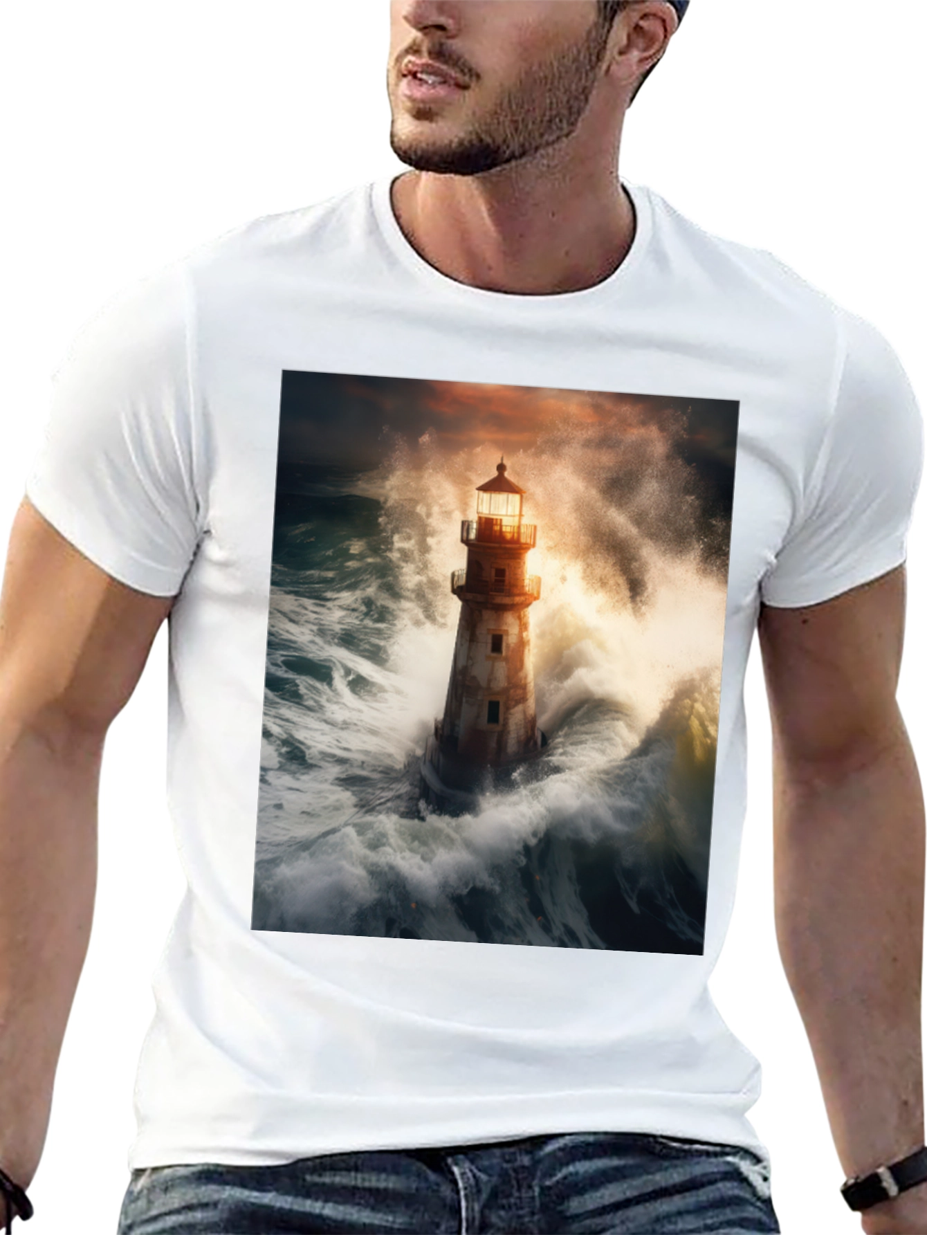 Storm Lighthouse Graphic Tee
