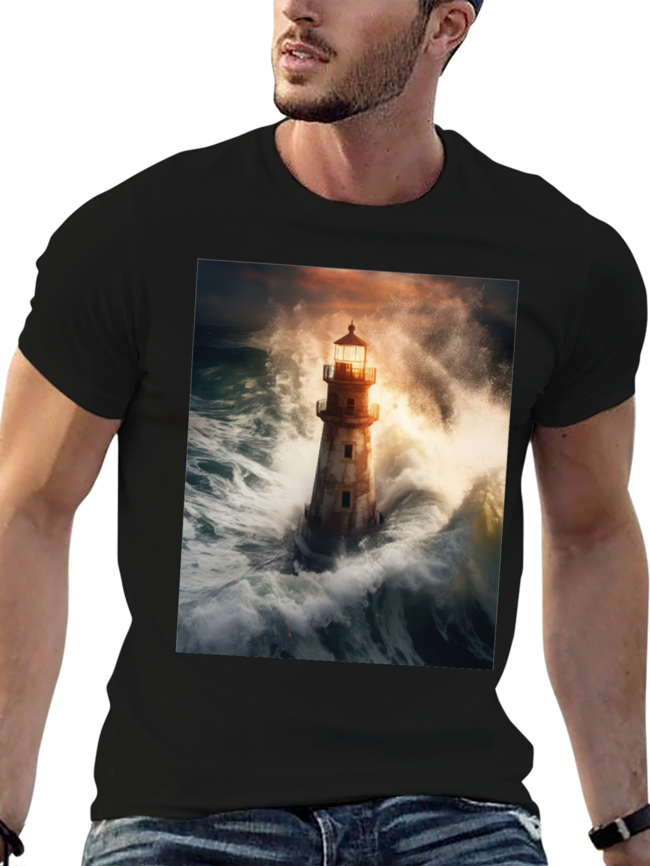 Storm Lighthouse Graphic Tee