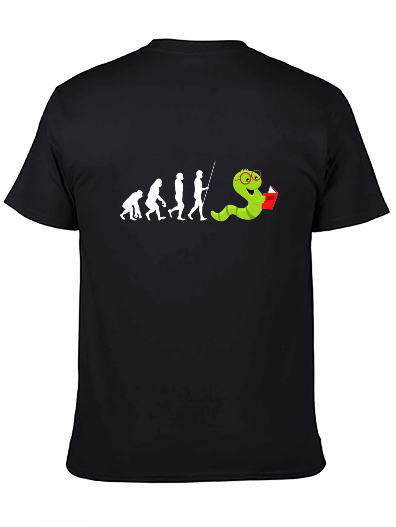 Evolution Worm Reading Book T-Shirt