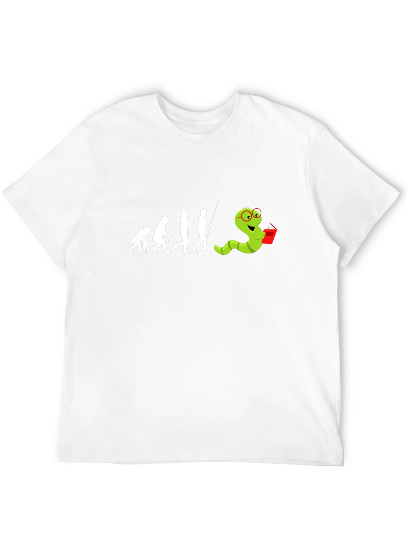 Evolution Worm Reading Book T-Shirt