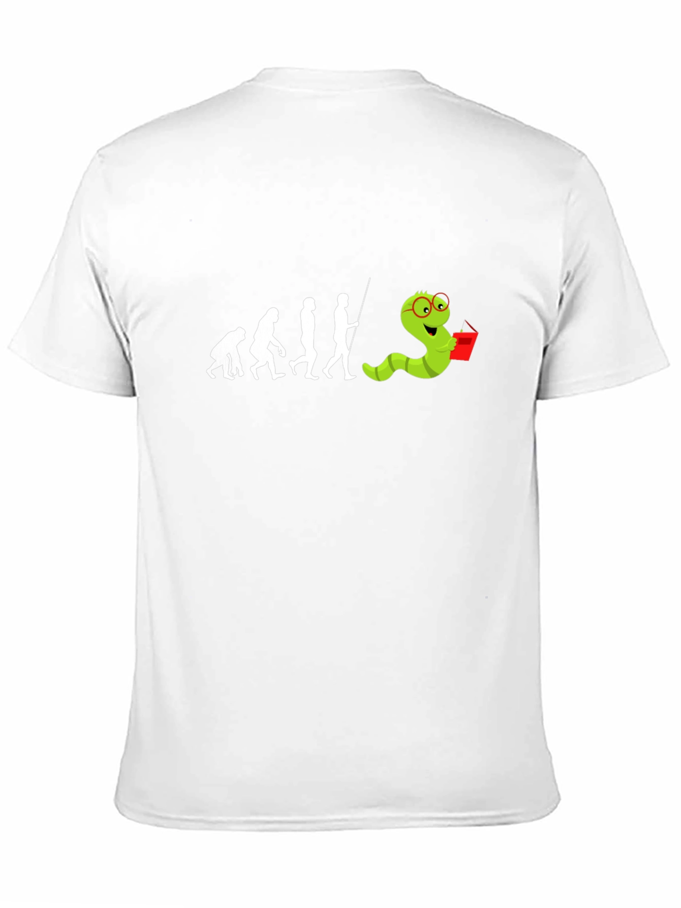 Evolution Worm Reading Book T-Shirt