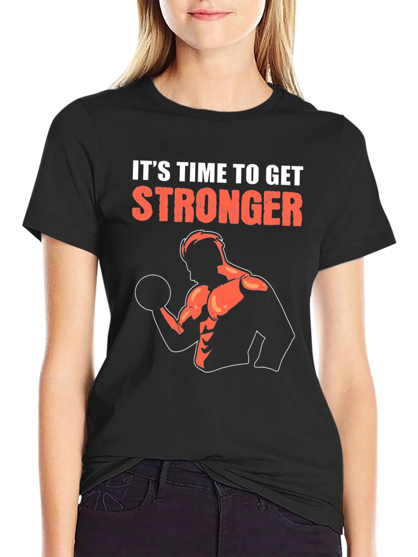 Stronger Graphic T-Shirt - Black Gym Workout Tee