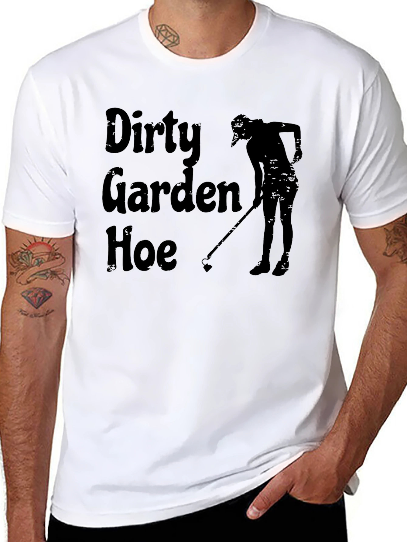 Dirty Garden Hoe T-Shirt - Black Graphic Tee