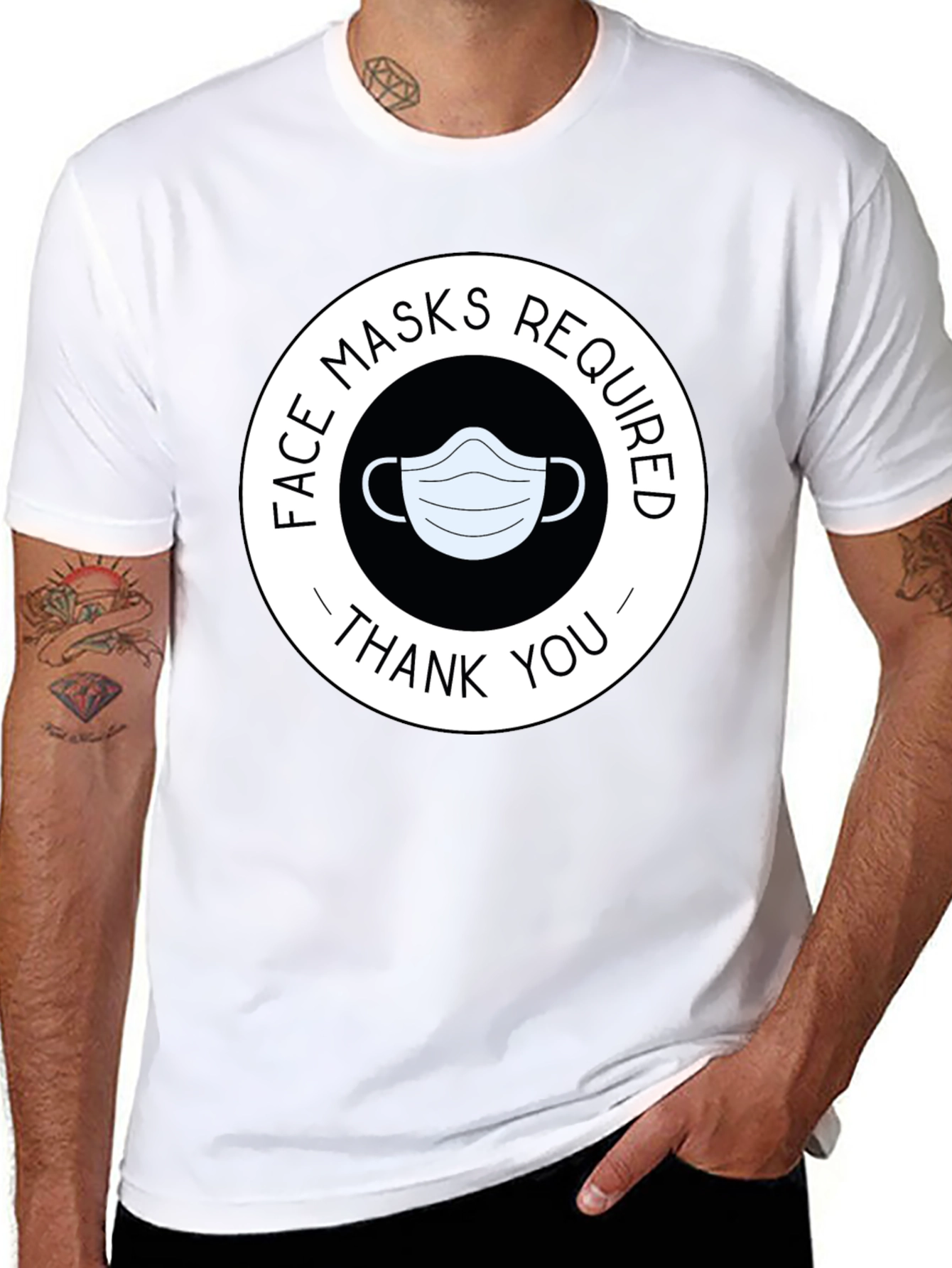 Face Masks Required T-Shirt - Thank You