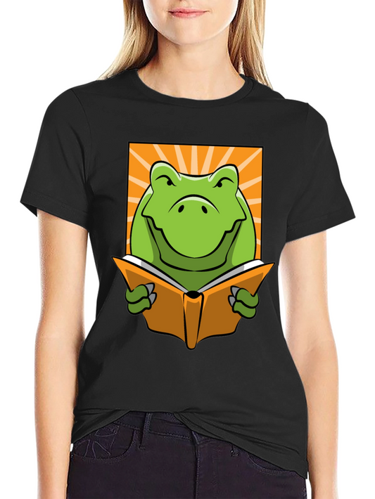 Frog Reading Book Graphic T-Shirt