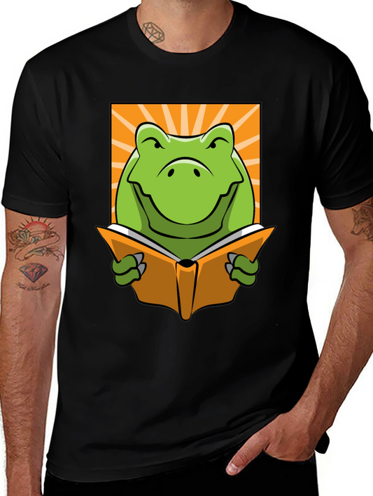 Frog Reading Book Graphic T-Shirt