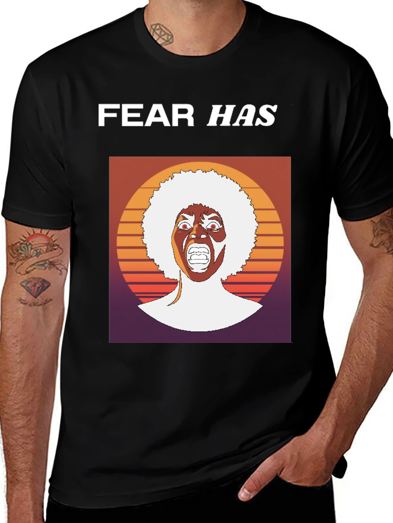 Fear Has Afro Graphic T-Shirt