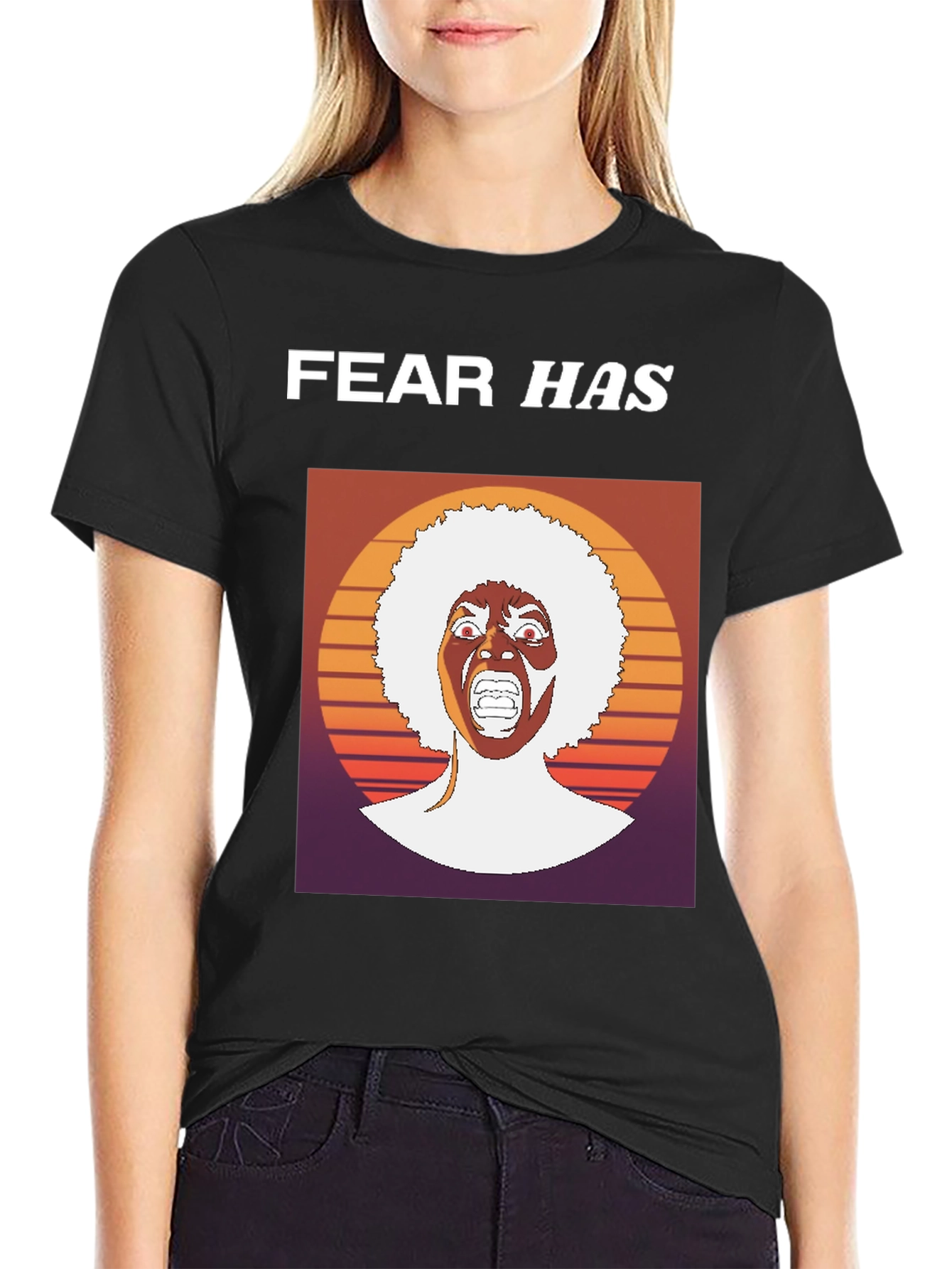 Fear Has Afro Graphic T-Shirt