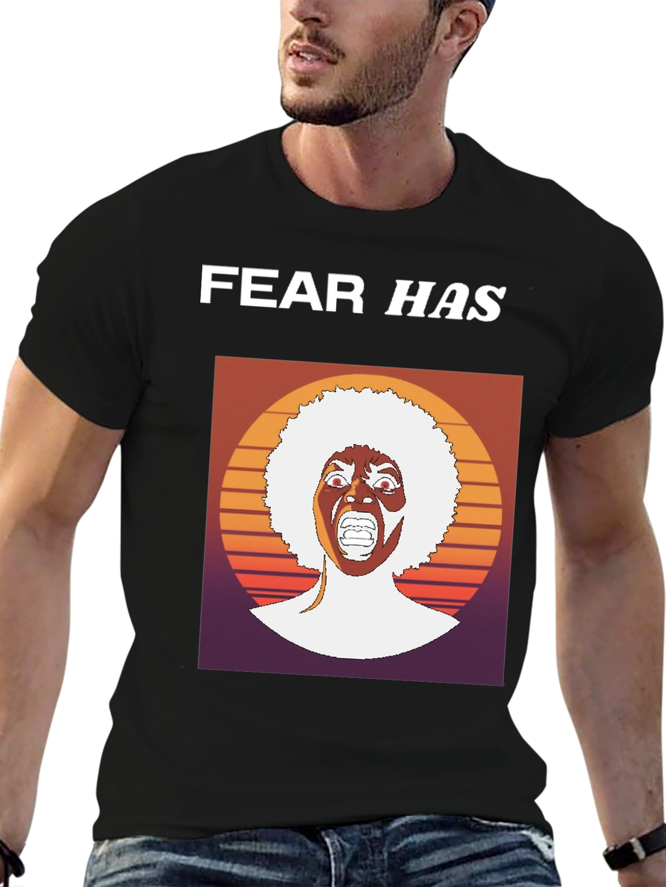 Fear Has Afro Graphic T-Shirt