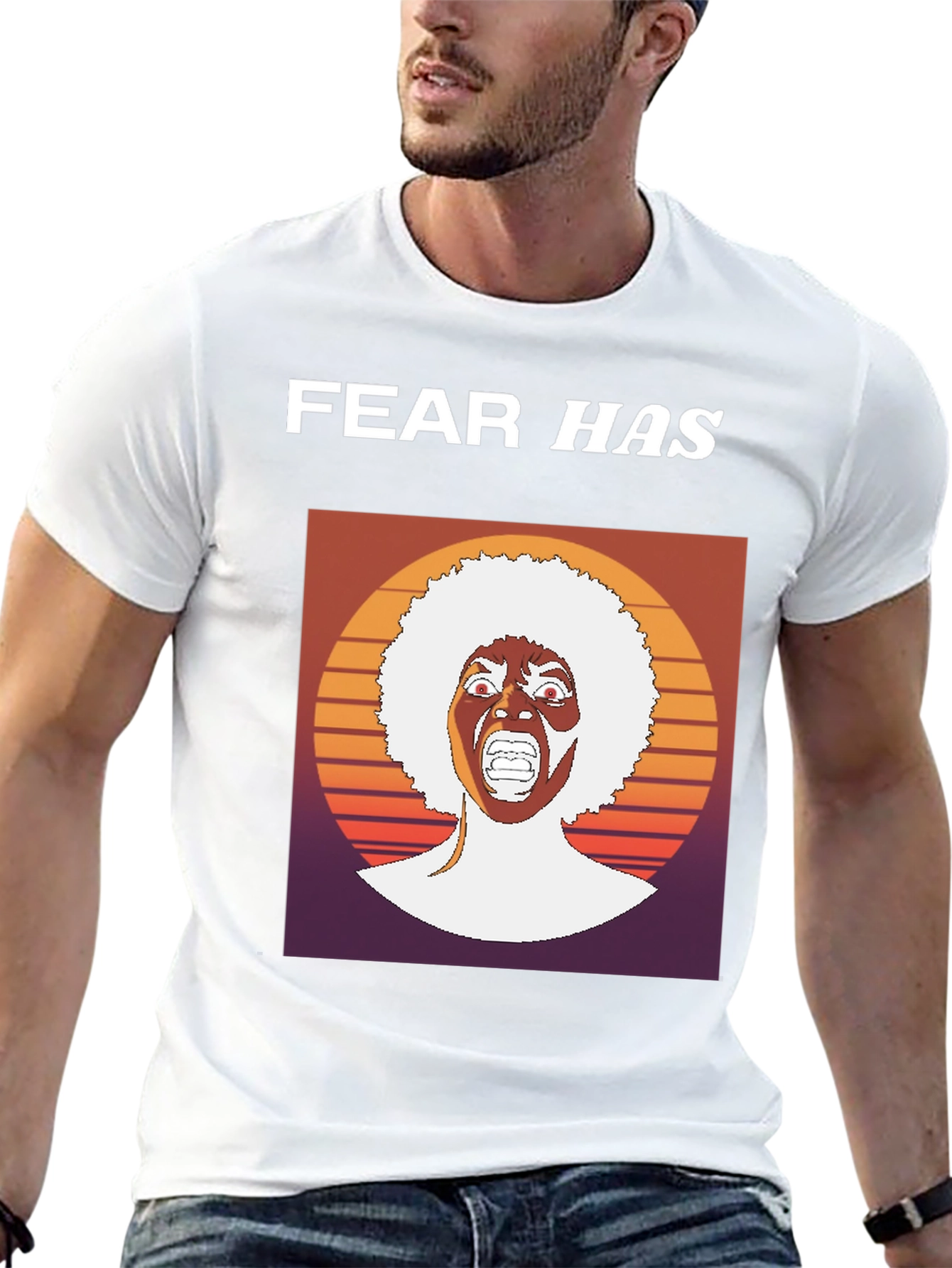 Fear Has Afro Graphic T-Shirt