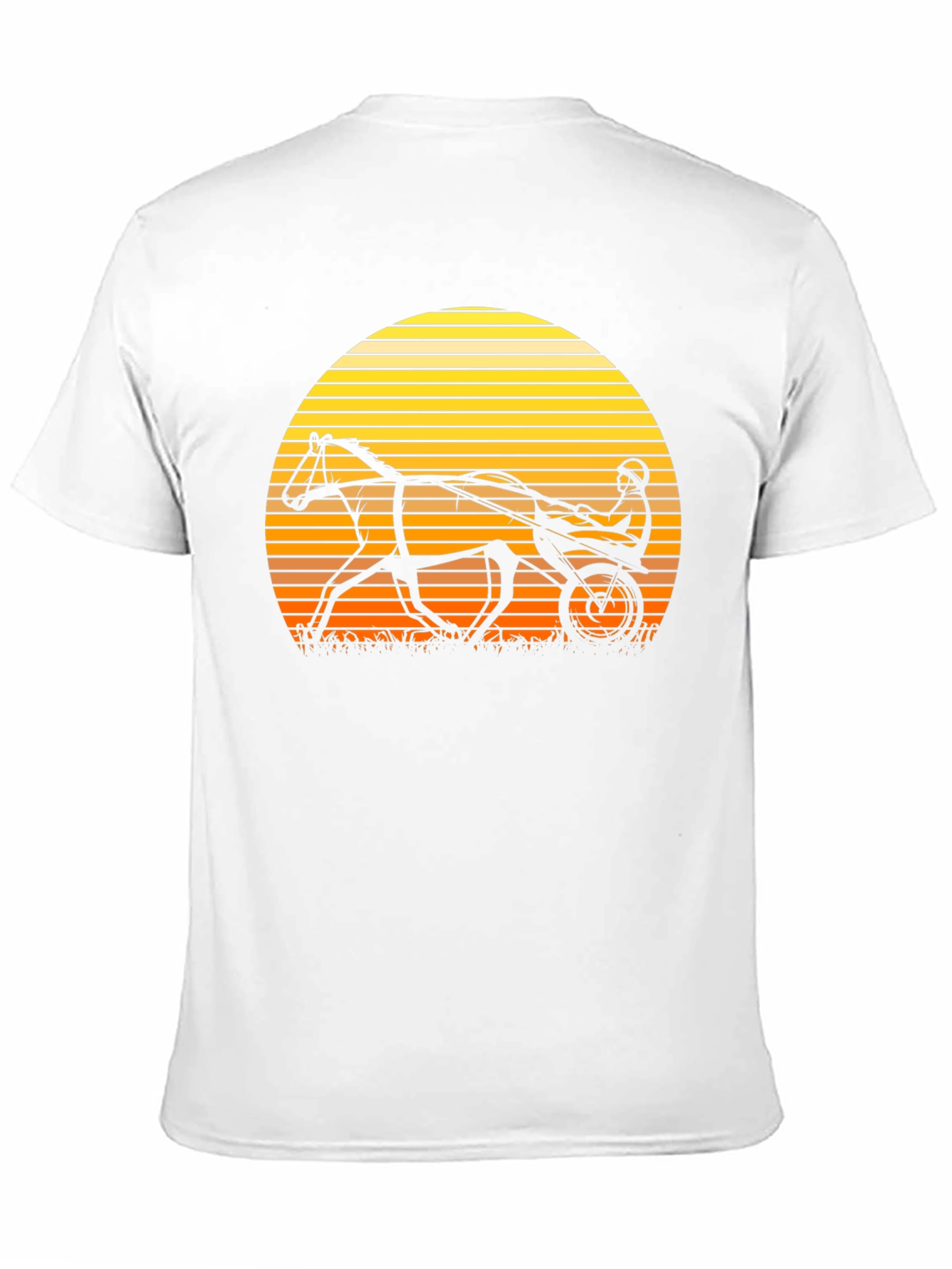 Retro Horse and Buggy T-Shirt - Sunset Design