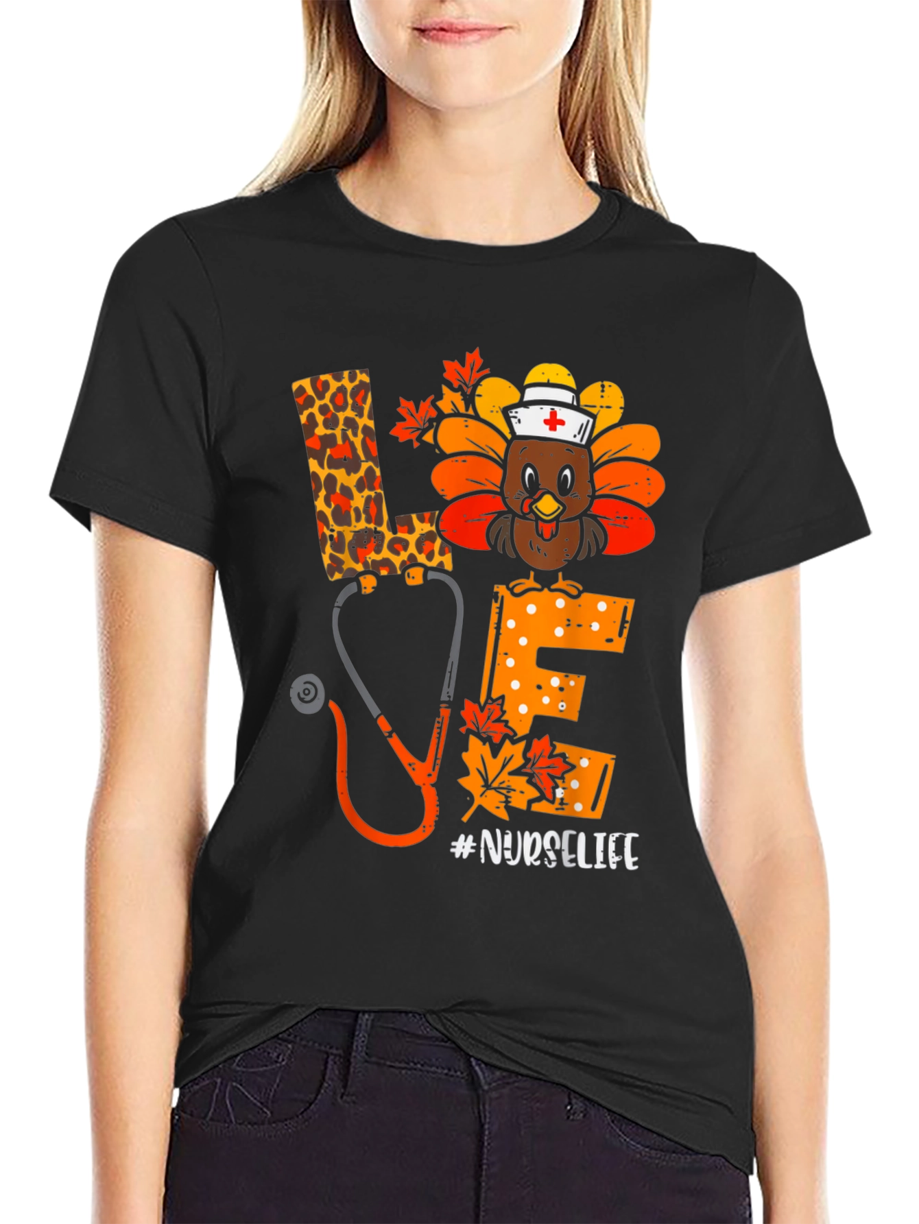 Nurse Life Thanksgiving Turkey T-Shirt