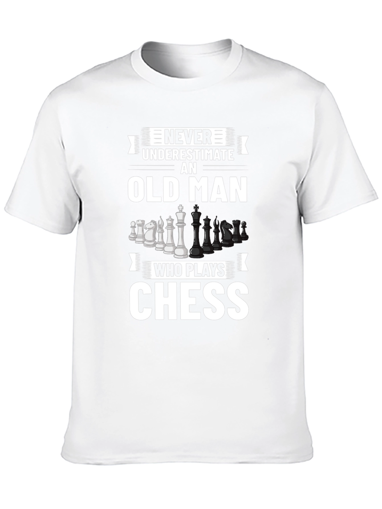 Never Underestimate Chess Old Man T-Shirt
