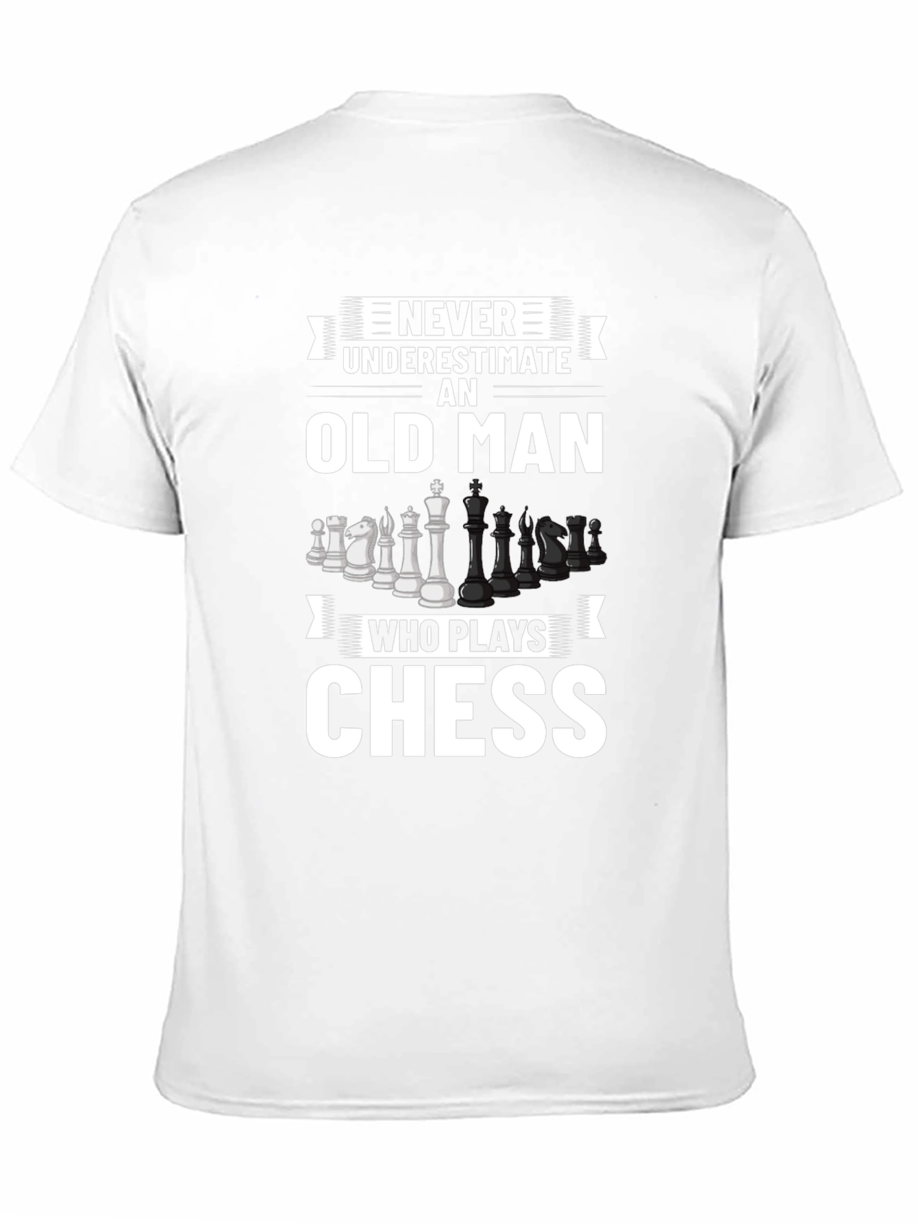 Never Underestimate Chess Old Man T-Shirt