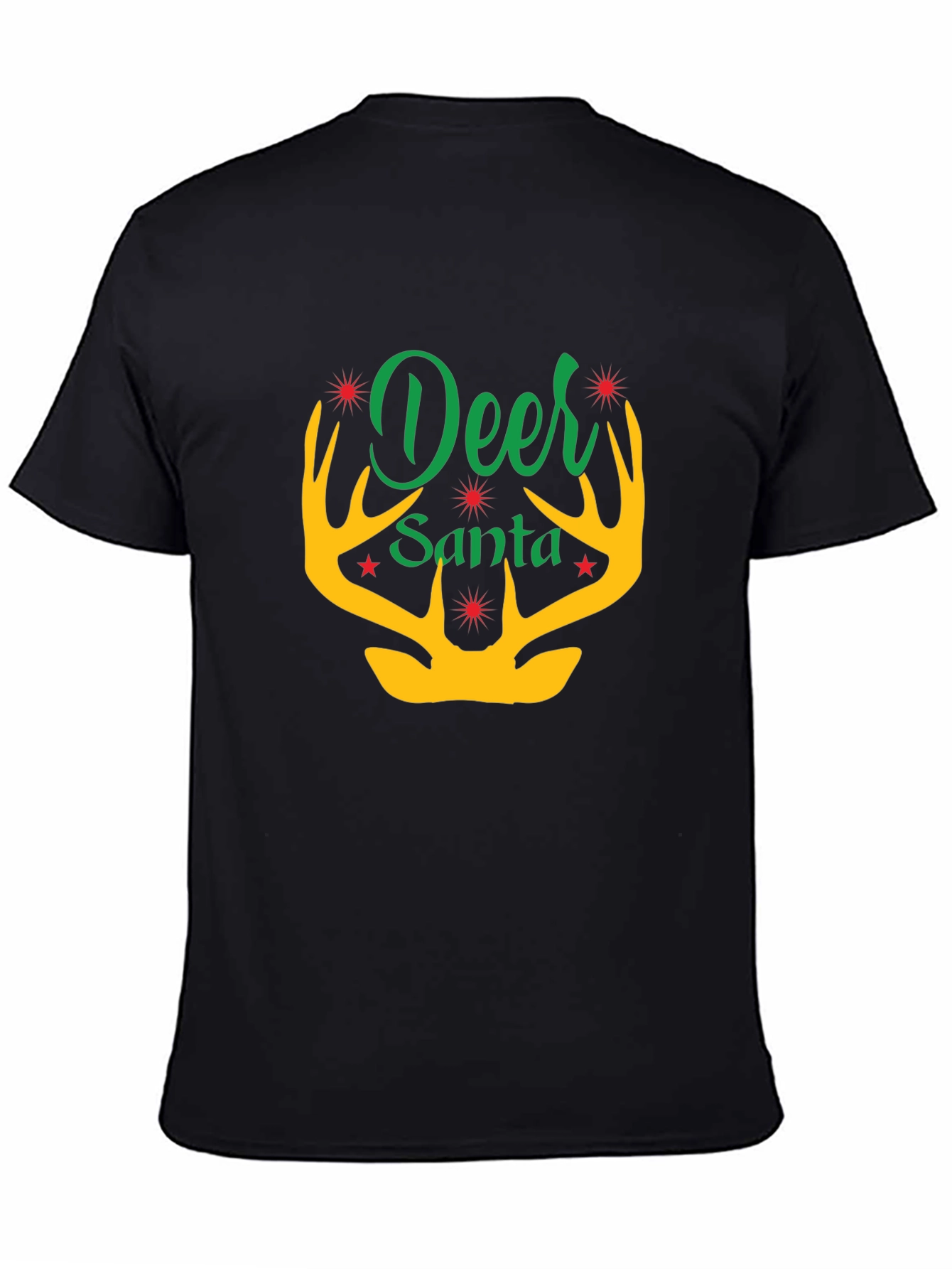Deer Santa T-Shirt - Holiday Graphic Tee