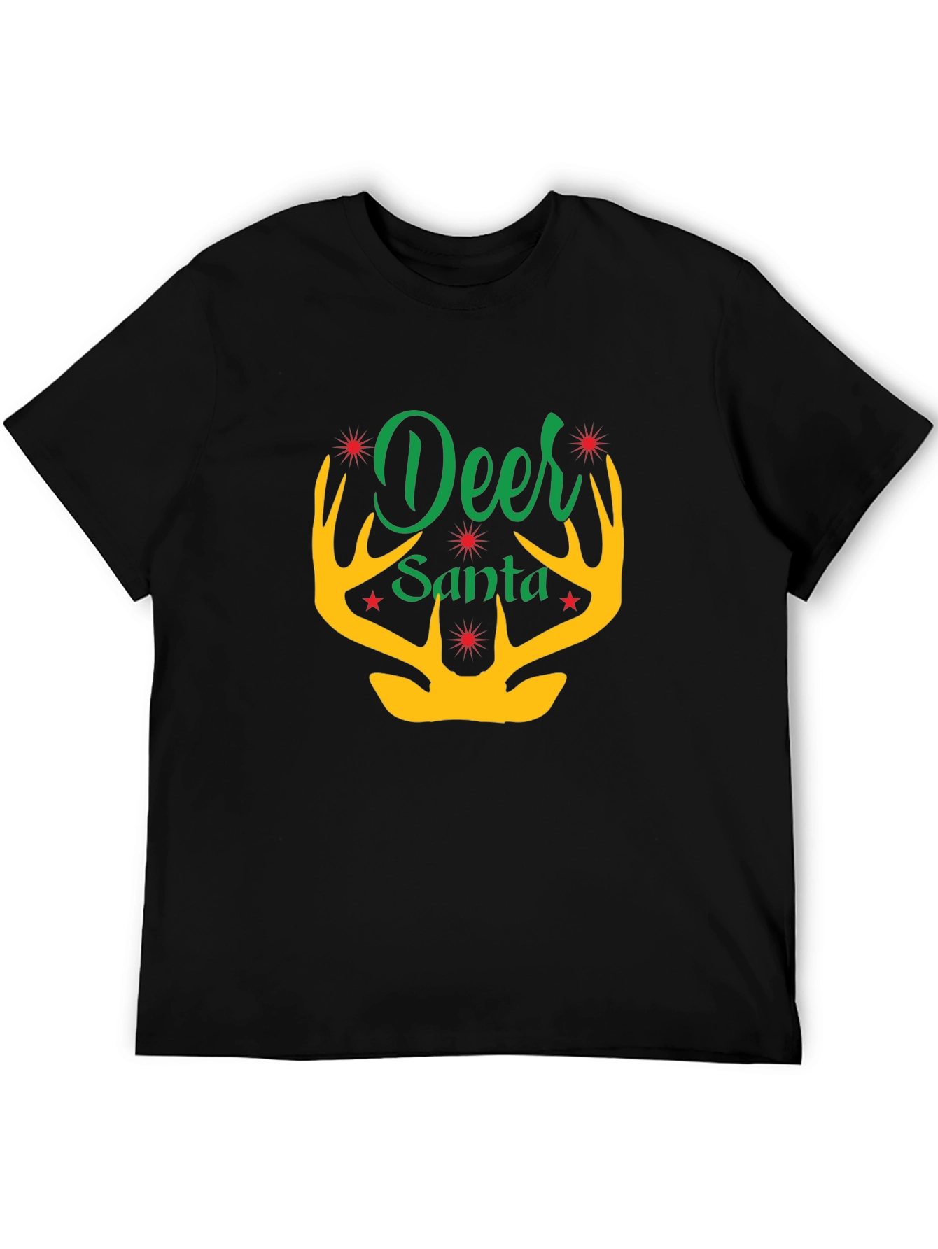 Deer Santa T-Shirt - Holiday Graphic Tee