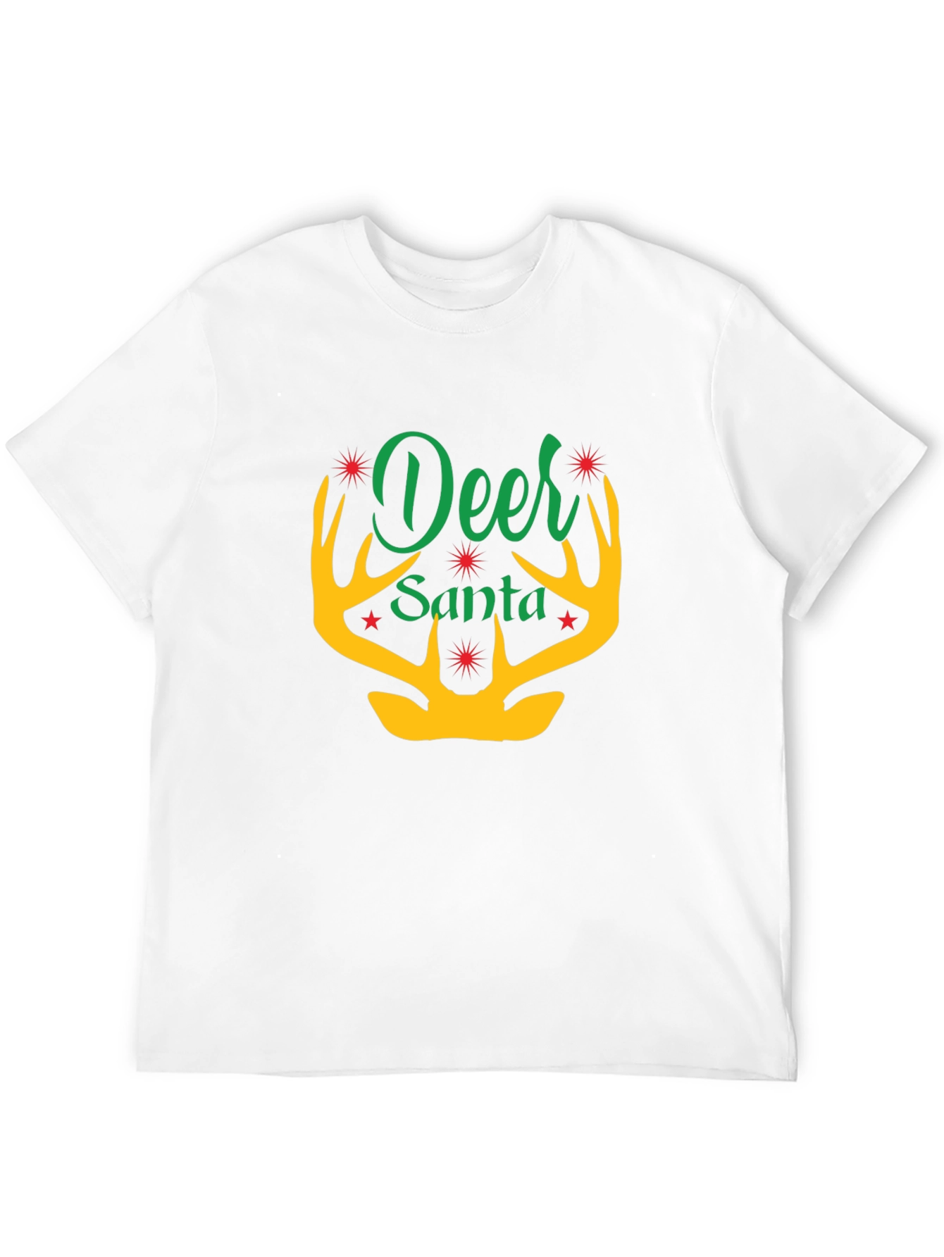 Deer Santa T-Shirt - Holiday Graphic Tee