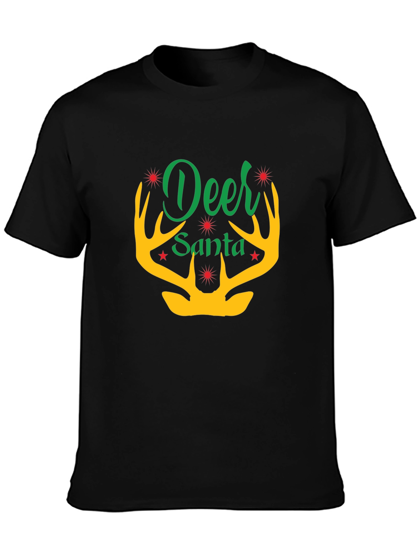 Deer Santa T-Shirt - Holiday Graphic Tee