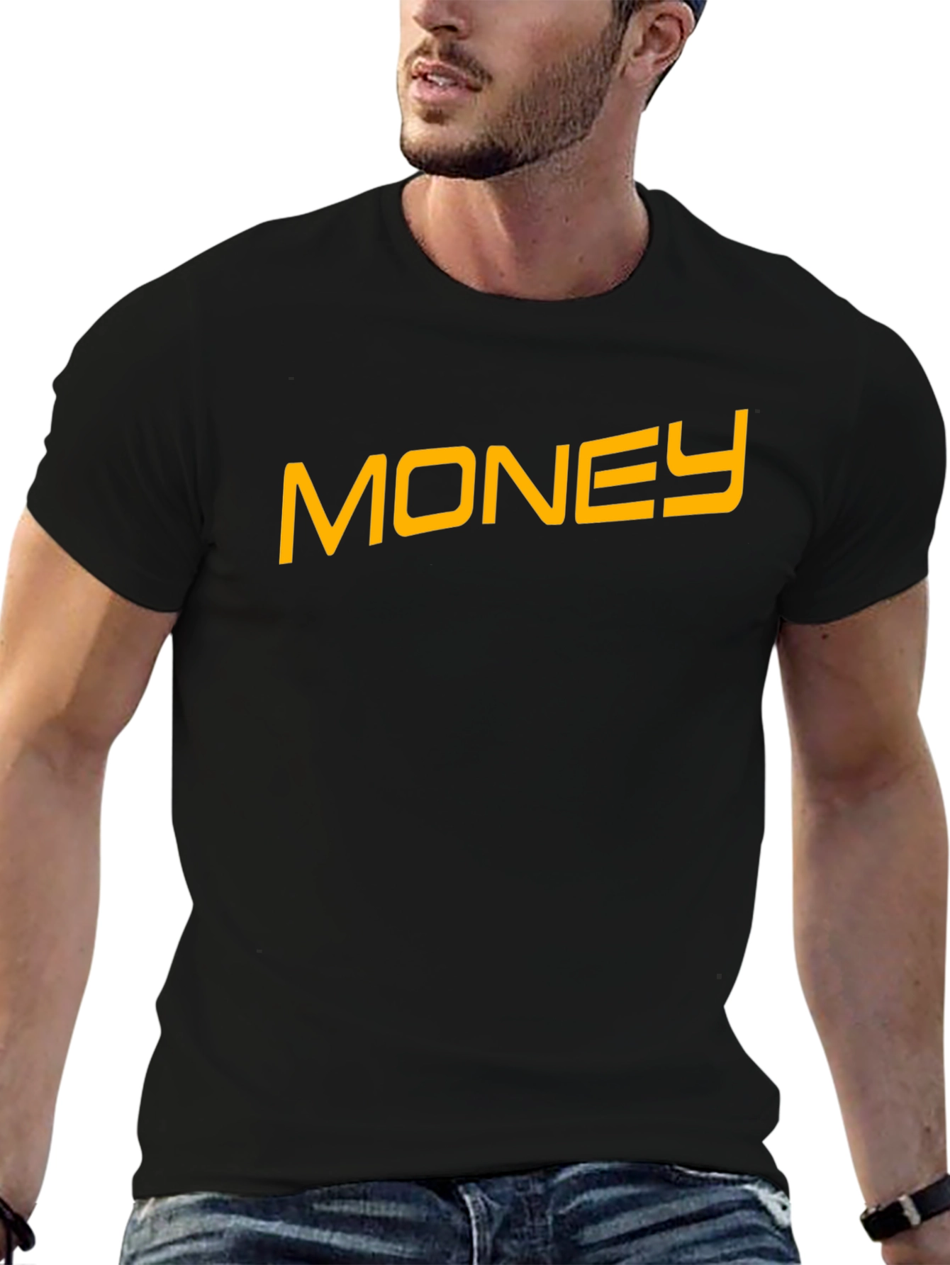 Money Graphic Tee - Stylish Black T-Shirt