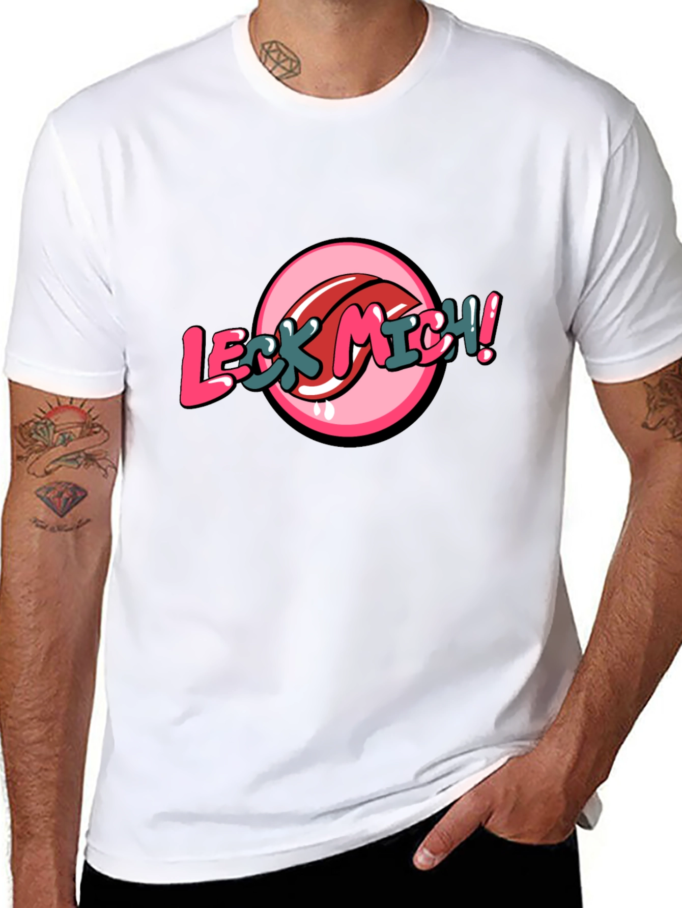 Leck Mich! Graphic Tee - Black Casual Shirt