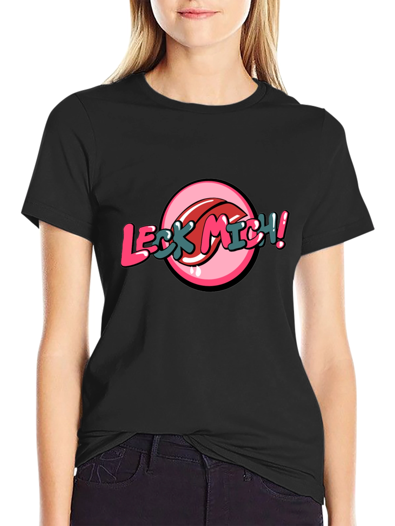 Leck Mich! Graphic Tee - Black Casual Shirt