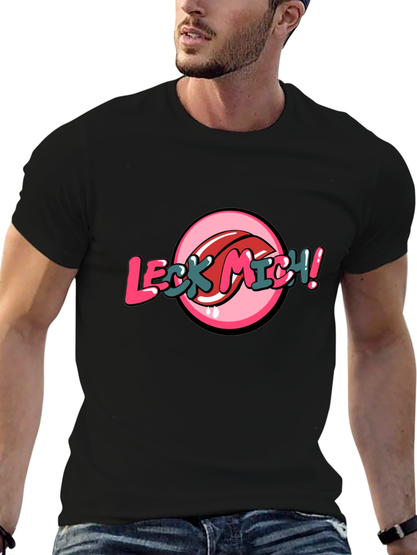 Leck Mich! Graphic Tee - Black Casual Shirt