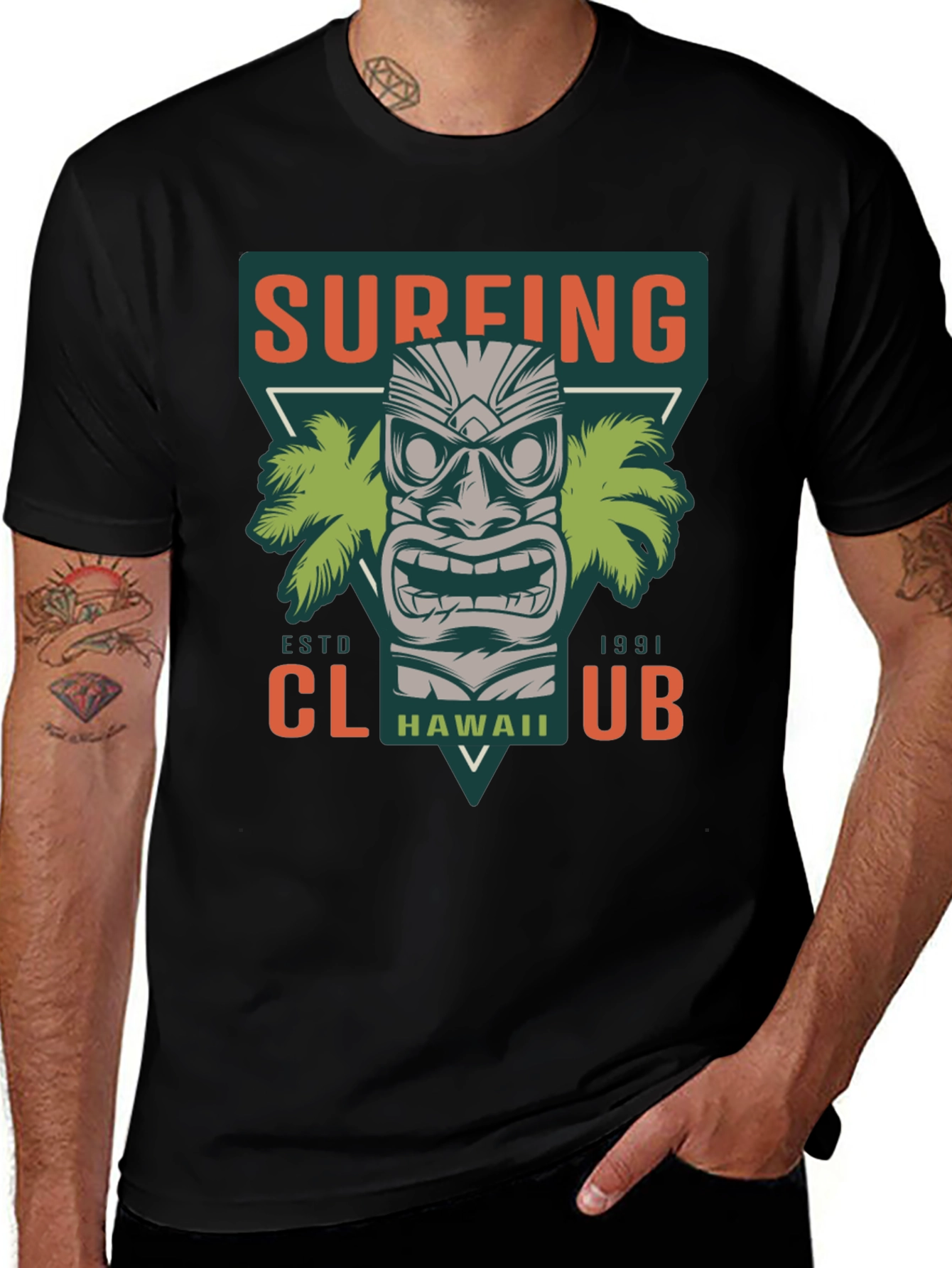 Surfing Club Hawaii Graphic T-Shirt