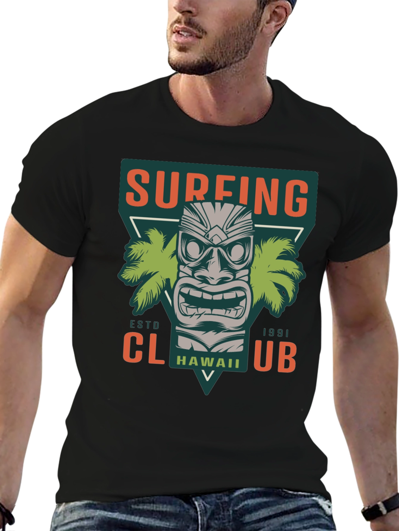 Surfing Club Hawaii Graphic T-Shirt