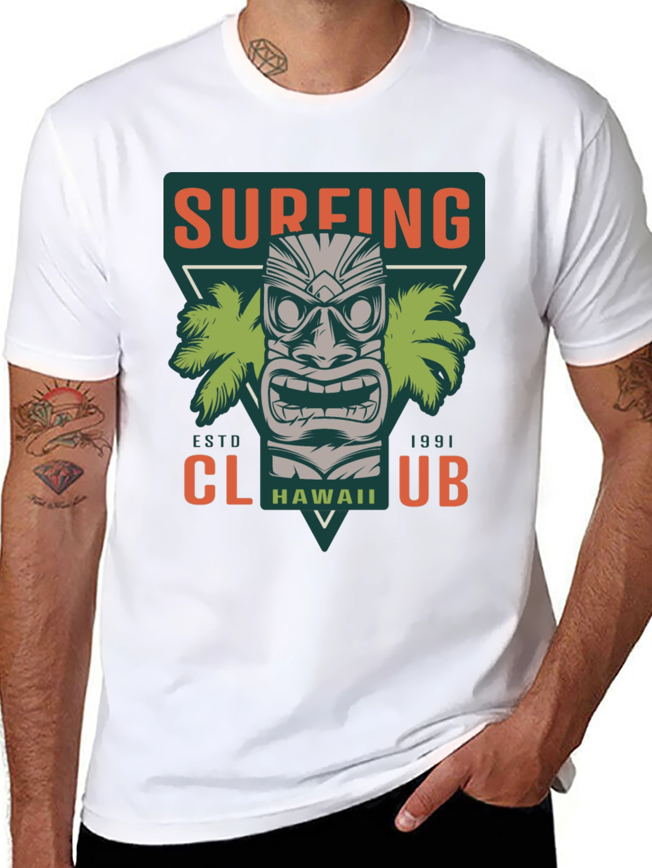 Surfing Club Hawaii Graphic T-Shirt