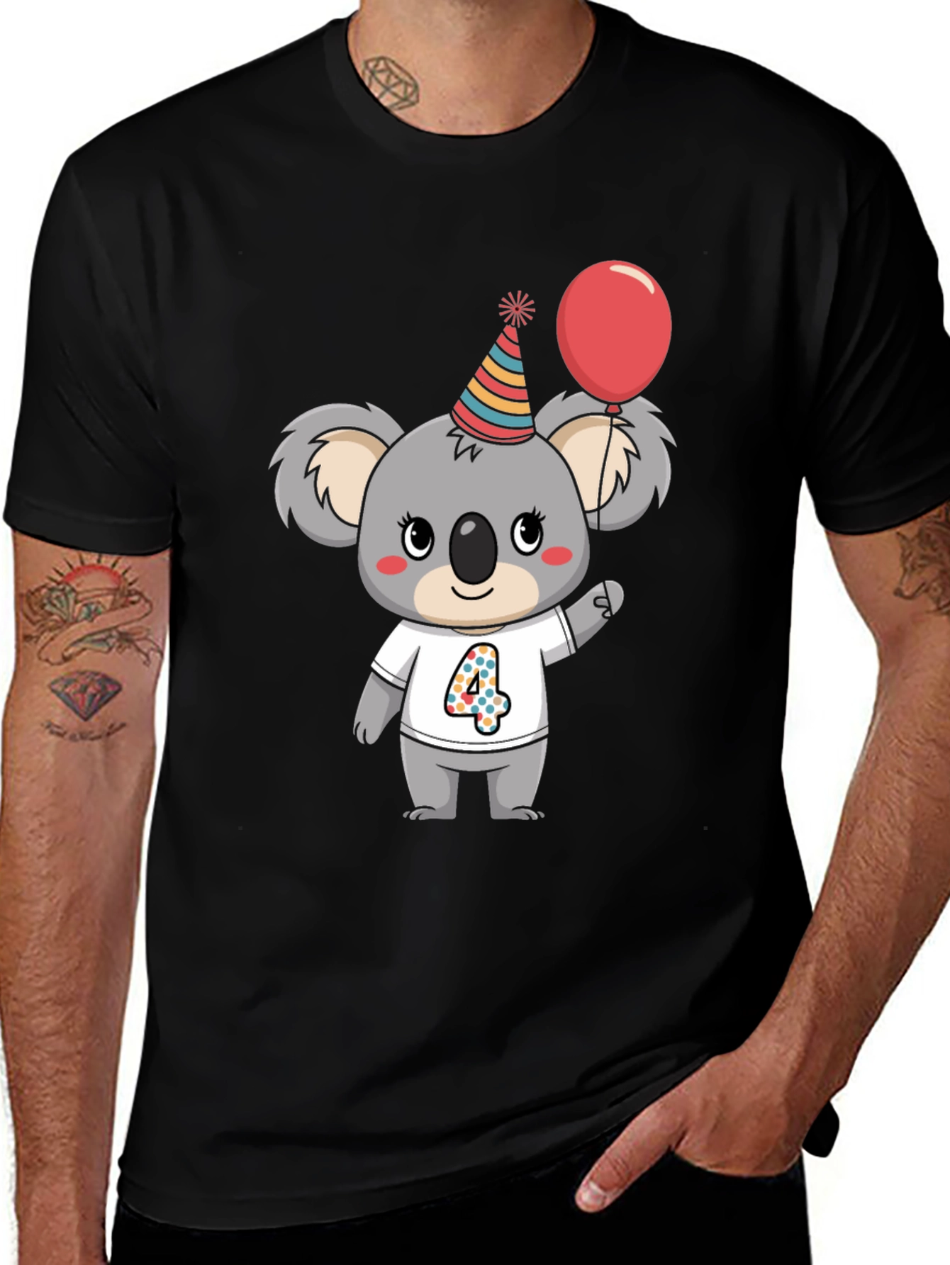 Cute Koala 4th Birthday T-Shirt
