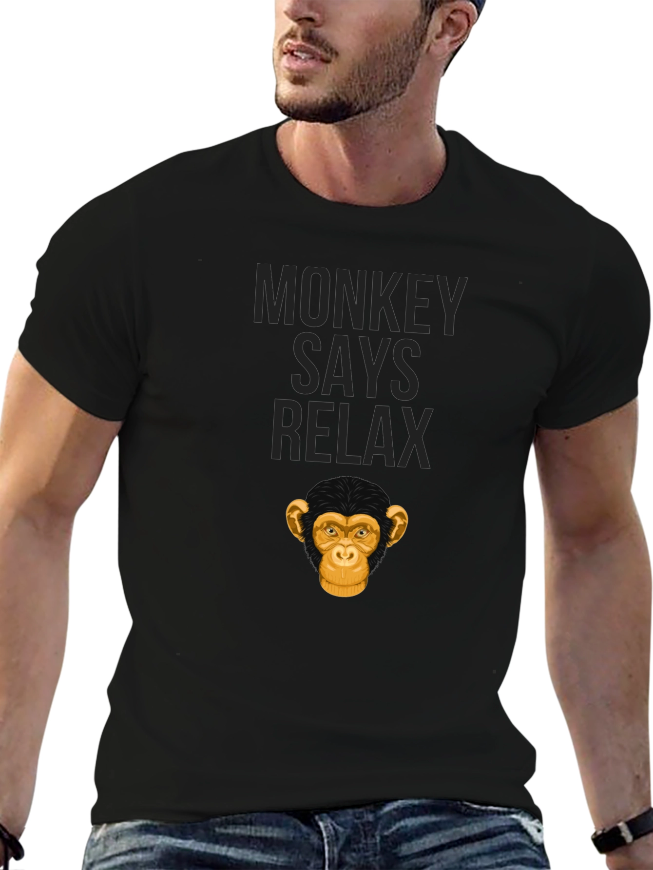 Monkey Says Relax Graphic T-Shirt
