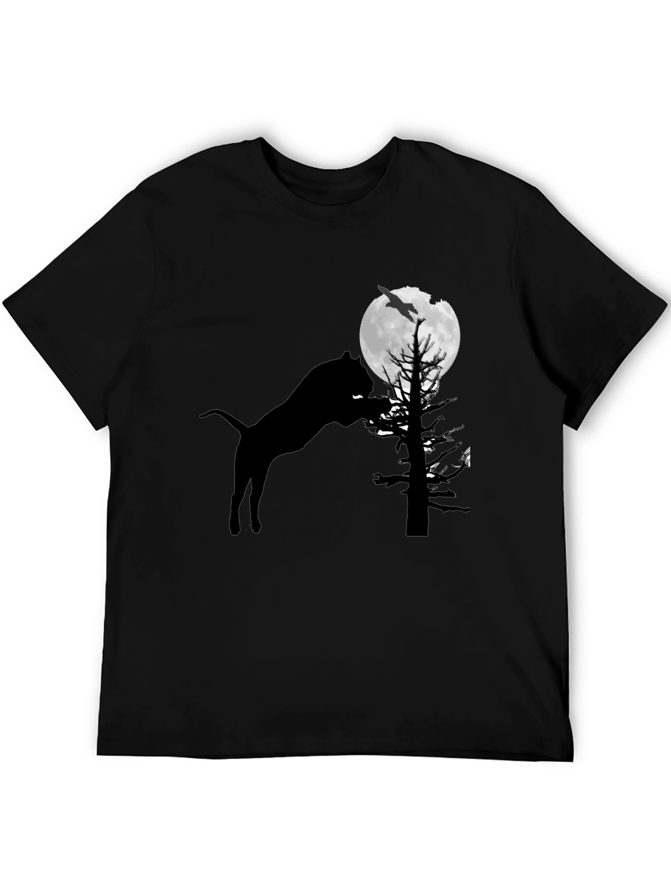 Silhouette Cat Moon T-Shirt - Unique Graphic Tee