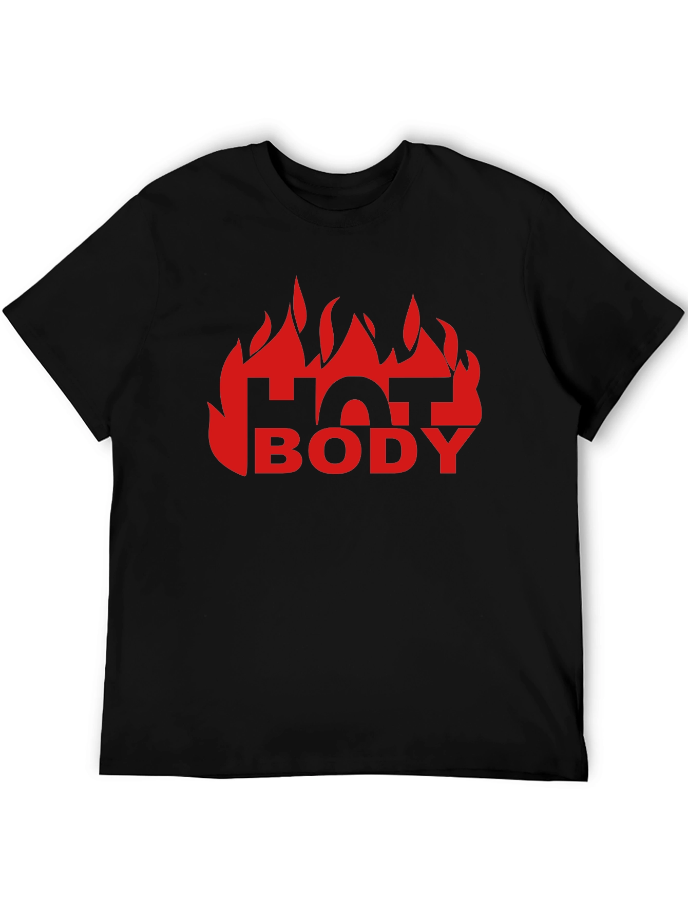 Hot Body Graphic Tee - Black Cotton T-Shirt