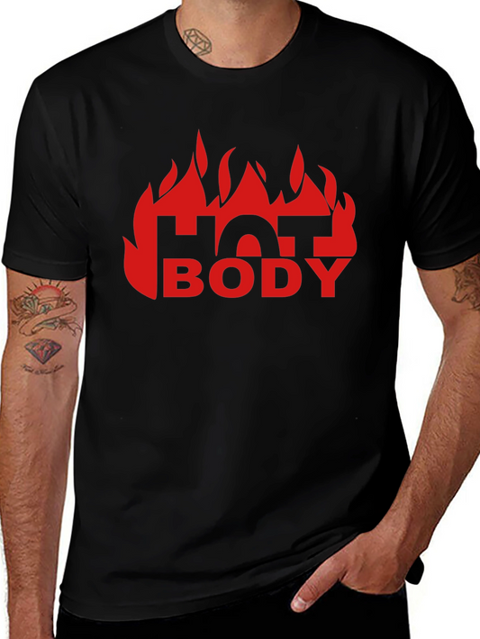 Hot Body Graphic Tee - Black Cotton T-Shirt