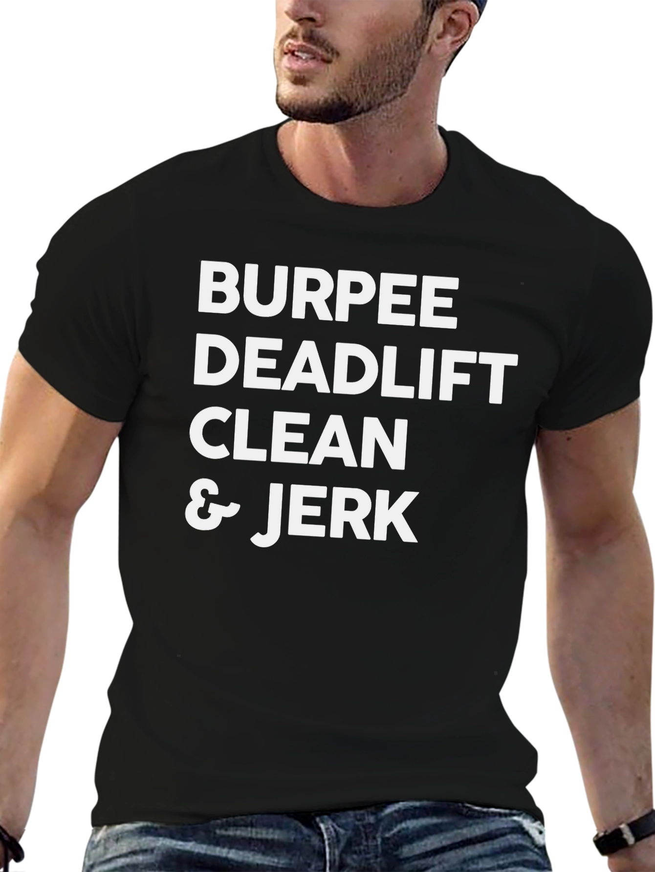 Burpee Deadlift Clean & Jerk Black Graphic Tee