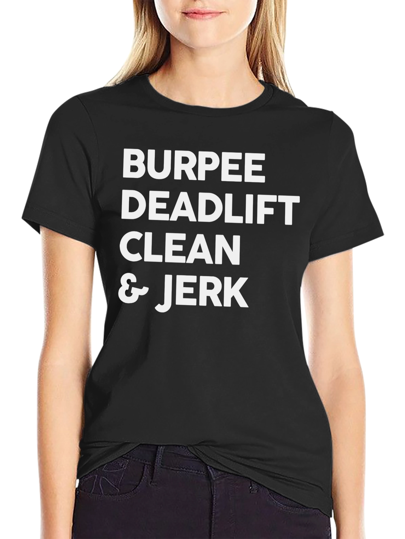 Burpee Deadlift Clean & Jerk Black Graphic Tee
