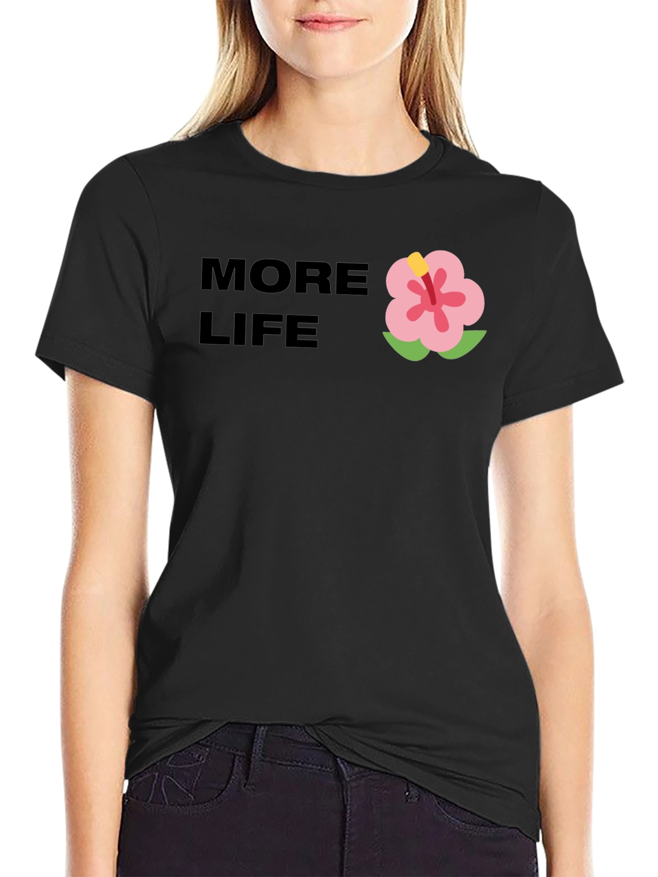 More Life Graphic Tee - Black Casual T-Shirt