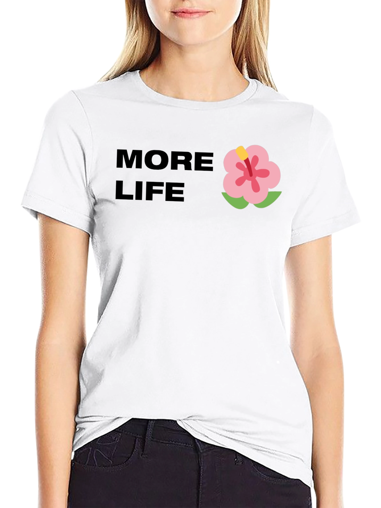 More Life Graphic Tee - Black Casual T-Shirt