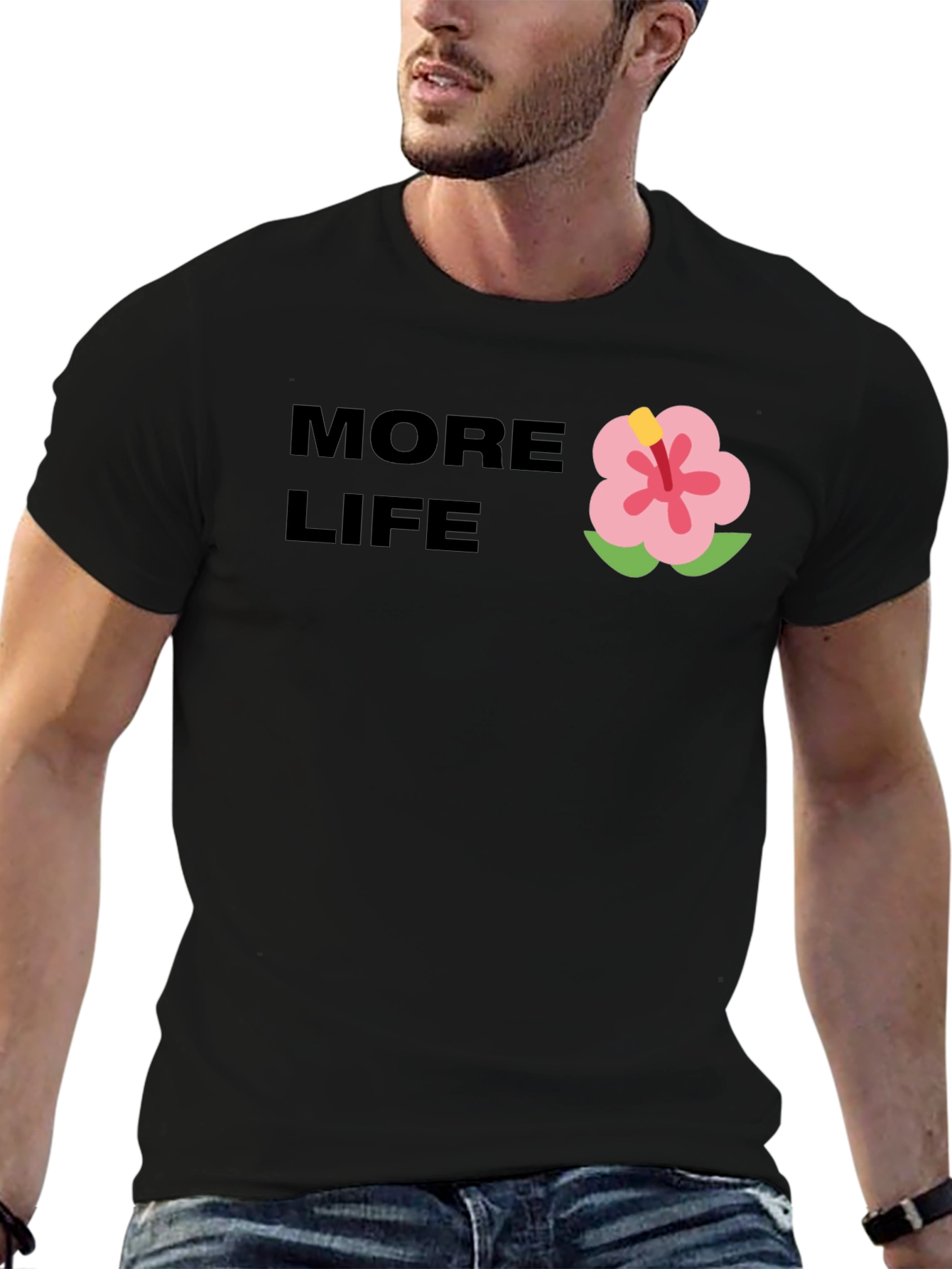 More Life Graphic Tee - Black Casual T-Shirt