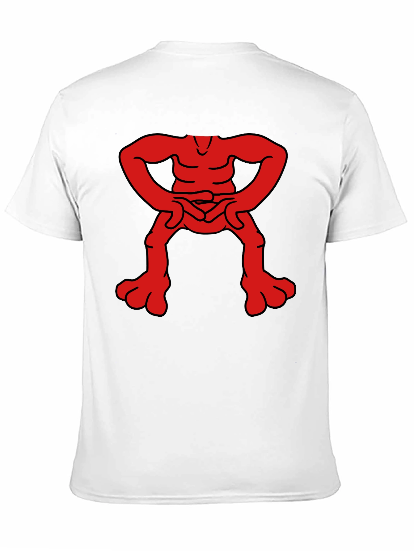 Unique Red Figure Graphic Black T-Shirt