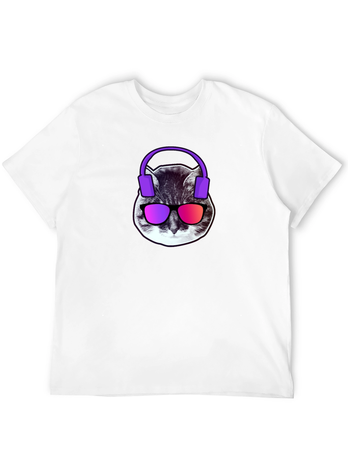 Cool Cat Graphic Tee - Headphones & Shades!