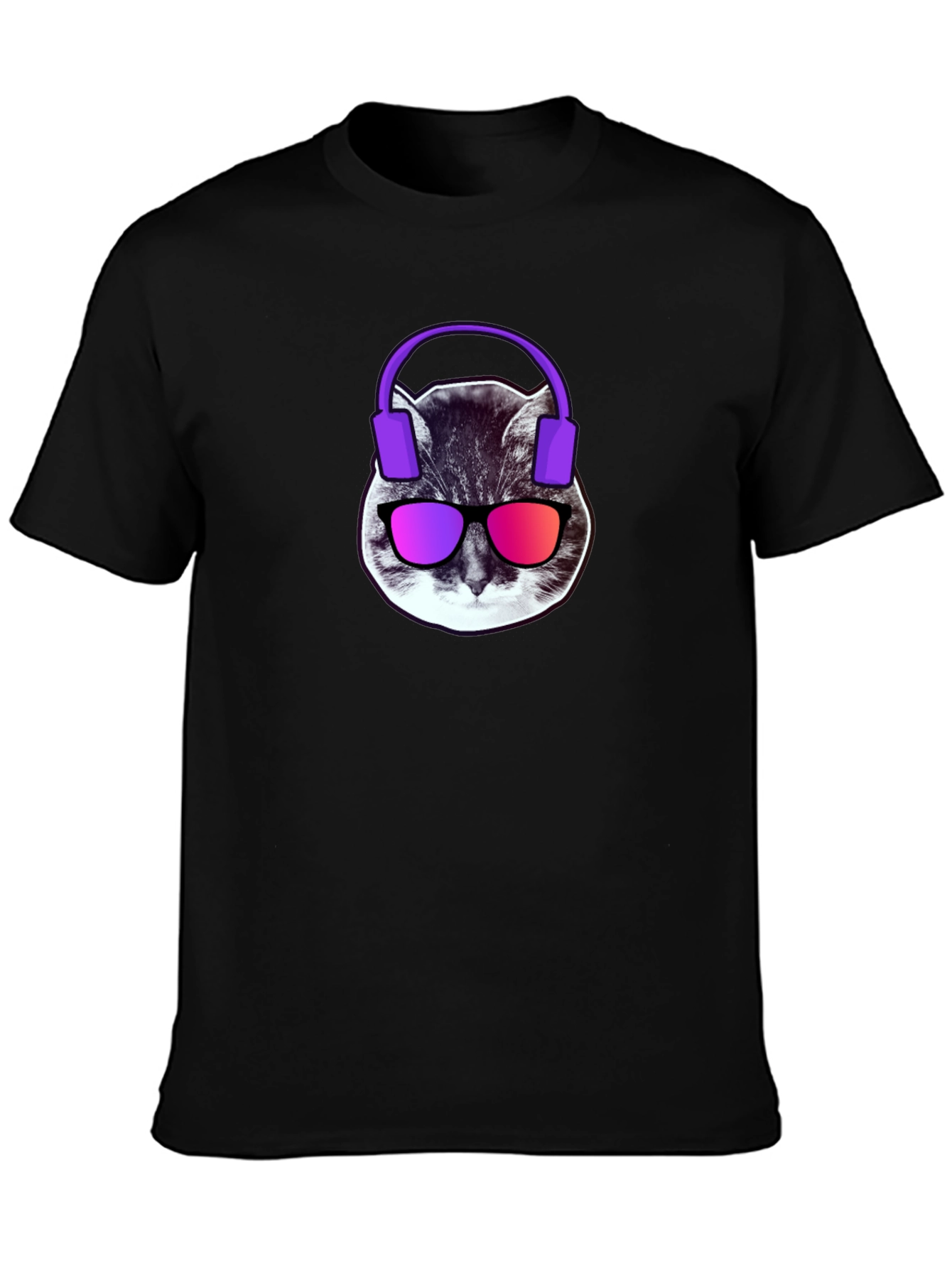 Cool Cat Graphic Tee - Headphones & Shades!