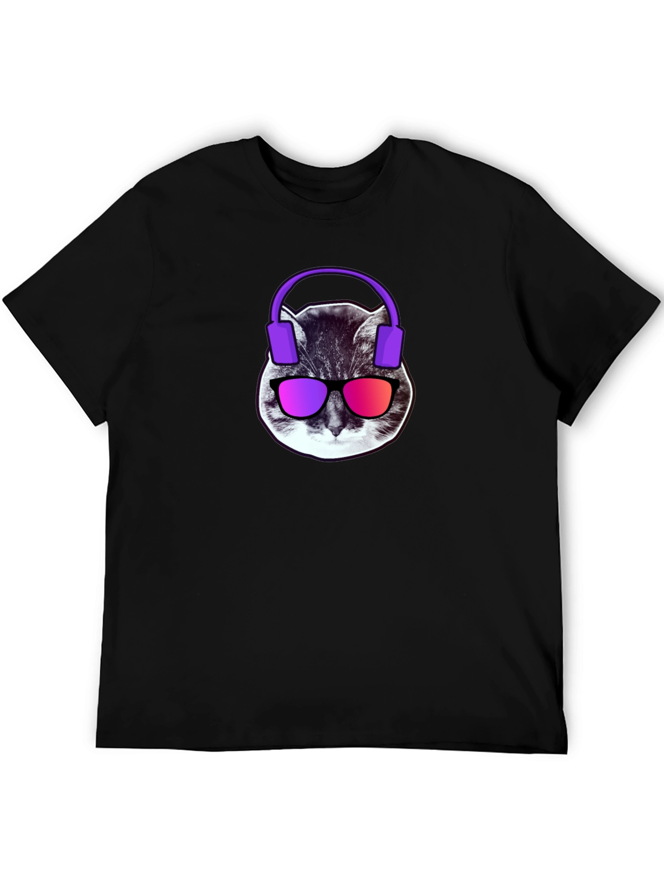 Cool Cat Graphic Tee - Headphones & Shades!
